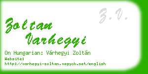 zoltan varhegyi business card
