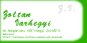 zoltan varhegyi business card